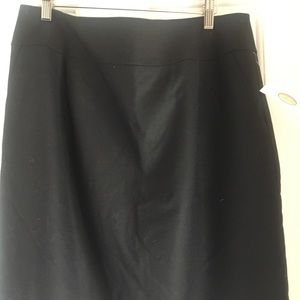 NWT Talbots Black lined wool skirt
